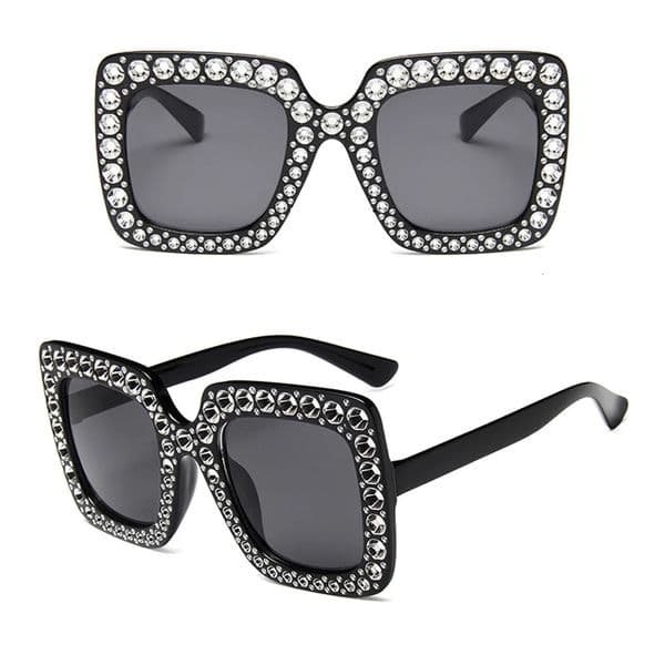 Diamond Oversized Sunglasses Big Square Frame Sunglasses UV400 Crystal Eyewear Retro Rhinestone Frames Eyeglasses 260509