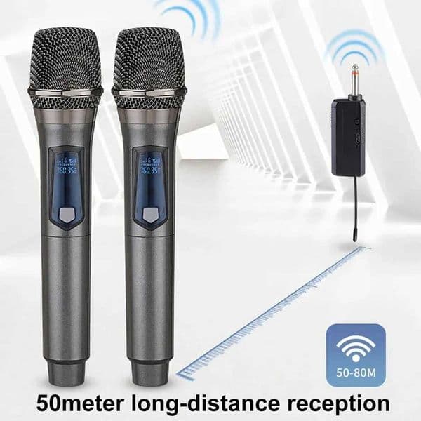 Handheld Microphone 24G Wireless Microphone Rechargeable Microphone Multi-Microphone Kits For Karaoke Live Party Show Meeting S260508DXEU