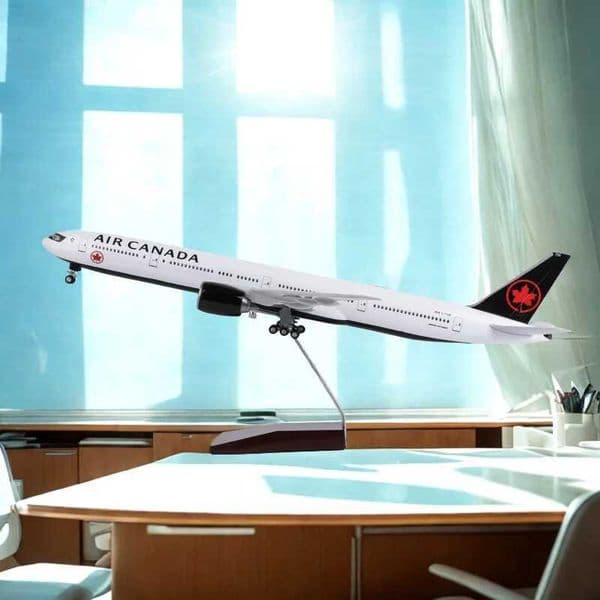 Display Air Canada 777 B777 Plane Toy 1/157 Scale 47CM Airplane Model Resin Aircraft W Light and Wheel Landing Gear L2605093BXC
