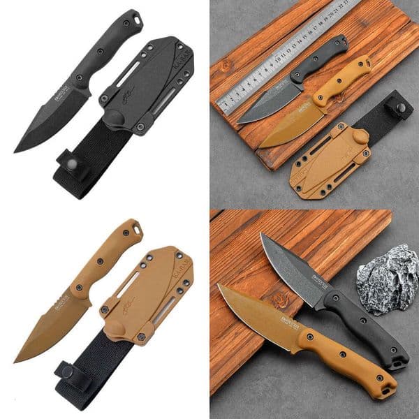 Cross-Border Hot Sale Kaba BK18 Survival Outdoor Camping Fixed Blade Sharp Hardness Fruit Knife