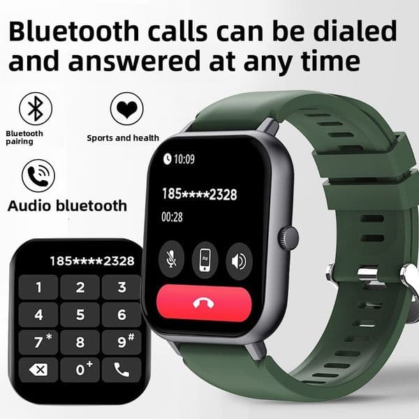 OLEVS Designer Smart Watch HD Touch Screen Bluetooth Call Multi Sport Modes Fitness Tracker Heart Rate Monitor Waterproof Smartwatch for Android iOS Daily Use