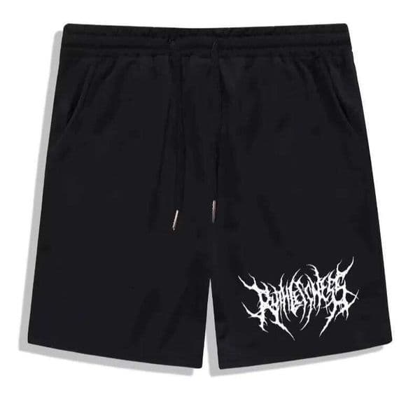 Summer elastic with pockets Y2K streetwear men's letter pattern drawstring waist shorts casual 26L0509