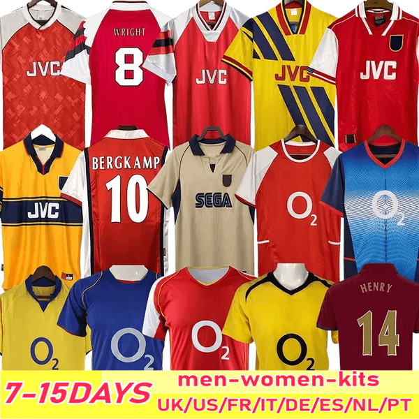 gunman Arsenally Retro soccer jerseys HIGHBURY PIRES REYES HENRY ADAMS Persie Galla V. PERSIE Home Away Player Fans football shirt Men Kids kit Vintage Classic666