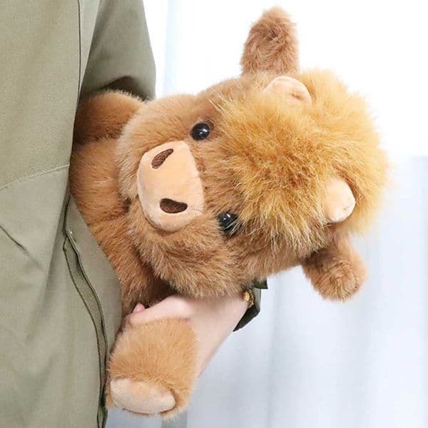 Adorable Brown Highland Cattle Plush Toys Huggable Running Cow Stuffed Animal Made with Premium Soft Fabric Soothing Companion L260509QH8W