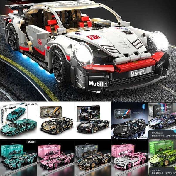 Building Blocks Technology 1:14 Racing Roadster building blocks Assembly brick vehicle toy gift for boys 26W0509