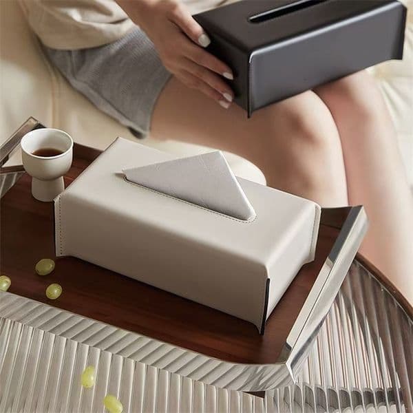 y Tissue Box Leather Napkin Case Living Room Tissue Paper Holder Desktop Home Tabletop Decoration JJ0026 260508