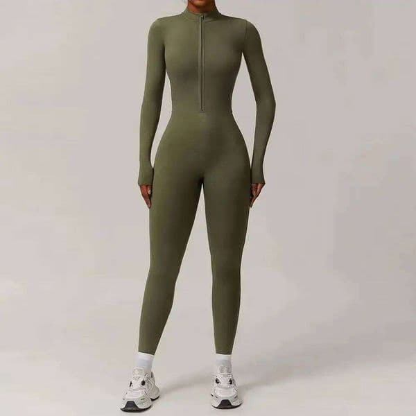 Winter Zipper Workout Jumpsuit Sports Overalls Women Clothing Running Fitness Suit Gym Tracksuit Push Up Sportswear Yoga Set 26H0509