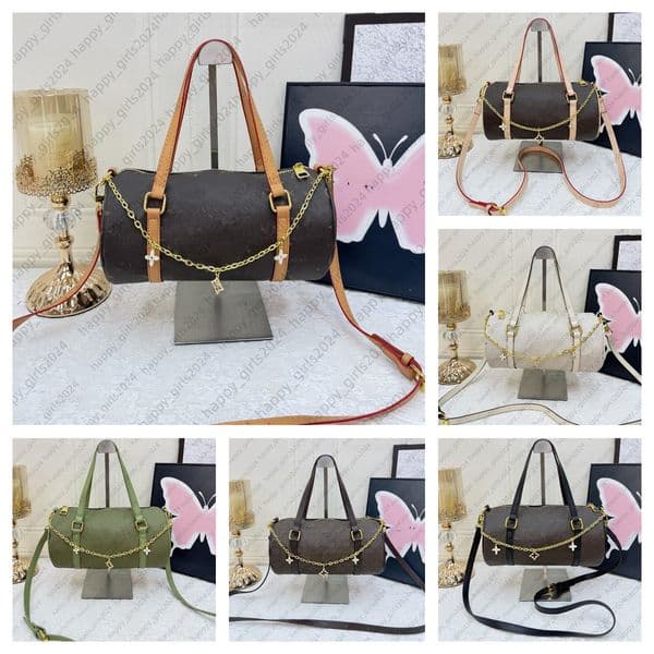 Designer bag crossbody purse Papillon Handbag Cylindrical Shoulder Bag Zipper Closure luxury Letters Leather Handle Axillary Pouch Women Tote Bags Satchel hobo
