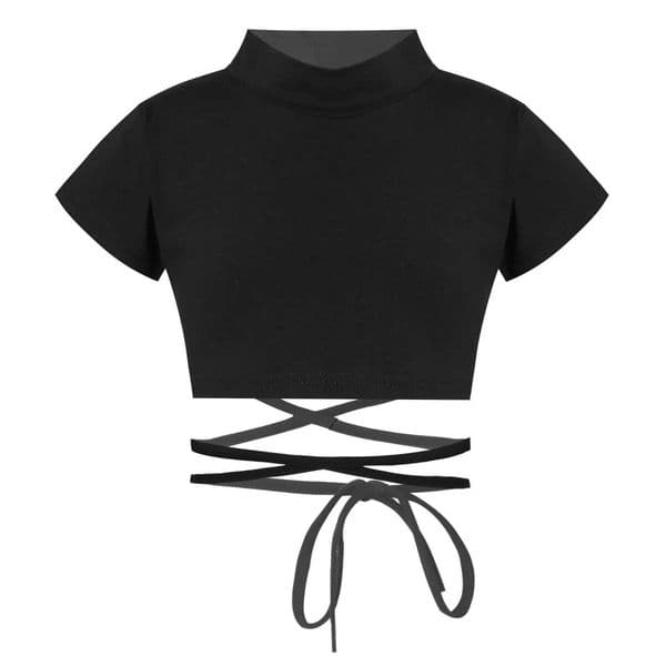 Jazz Costume Hip Hop Girls Clothing Black Tops Short Sleeve Hip Hop Crop Top Tshirt For Kids Performance Modern Dancing Clothe L260509ARK7