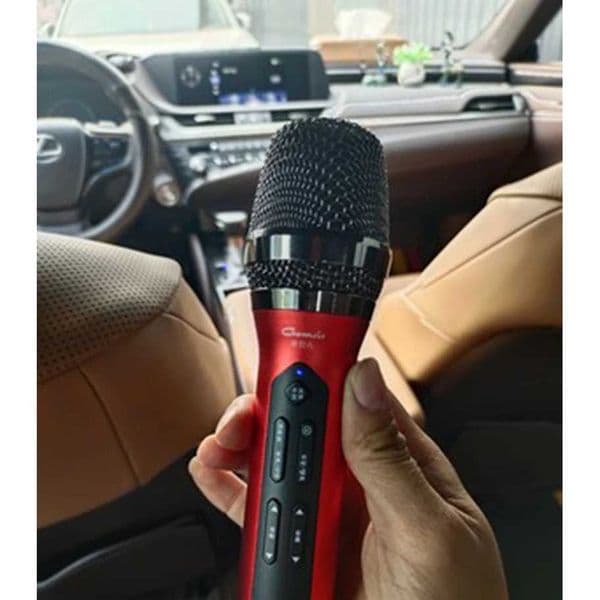 UHF Car KTV Suit K-song Mobile Phone Microphone Wireless FM car Speaker Microphone Karaoke Bluetooth Audio Reverberation Singing S260508UJOD