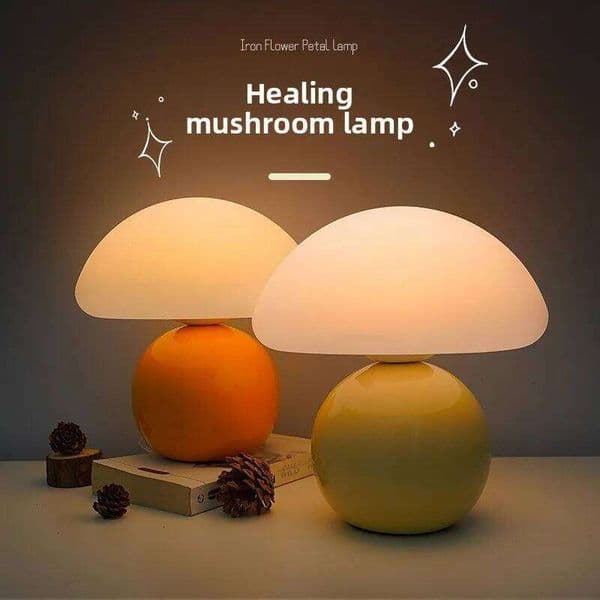 Bedroom Bedside Premium Cream Style Mushroom Table Decoration Ins Ancient Glazed Atmosphere Night Lamp Study Gift S260508