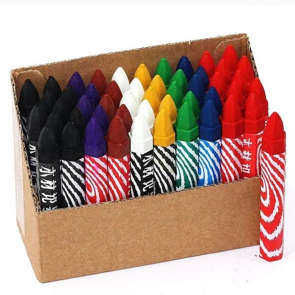50pcs Woodworking Big Head Crayon Multi-functional Non-dirty Hand Multi-color Writing Mark Stone Wall Pen Art Stationery 260509