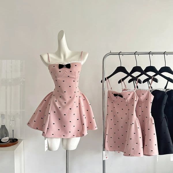 Spring Summer Woman French Elegant Slim Dress Y2k 2025 Backless Spaghetti Strap A-Line High Waist Mini Dress Sexy Party Outfits 260509
