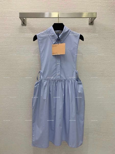 Luxury lapel women dress Summer lady dresses women designer clothes sleeveless skirt A025X01N074