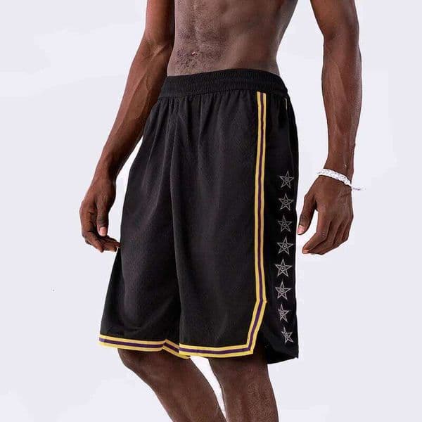 2026 New Men's Black 3D Print Mesh Basketball Shorts Y2K Oversized Casual Pants Suitable for Daily and Training Wear 26L0509