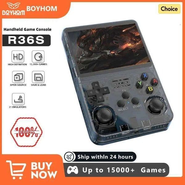 128G Retro Handheld Game Console Linux System 3.5 Inch I Screen Portable Pocket Video Player 2 Joystick 64G Games Kid Gift 26L0509
