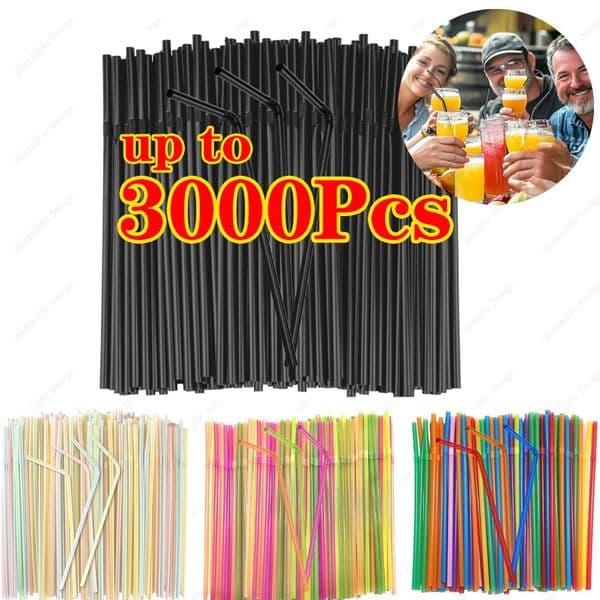 503000Pcs Wholesale Black Drinking Straws Colorful Milk Tea cocktail Straw Bar Kitchen Wedding Party Beverage Home Cola straw 260508