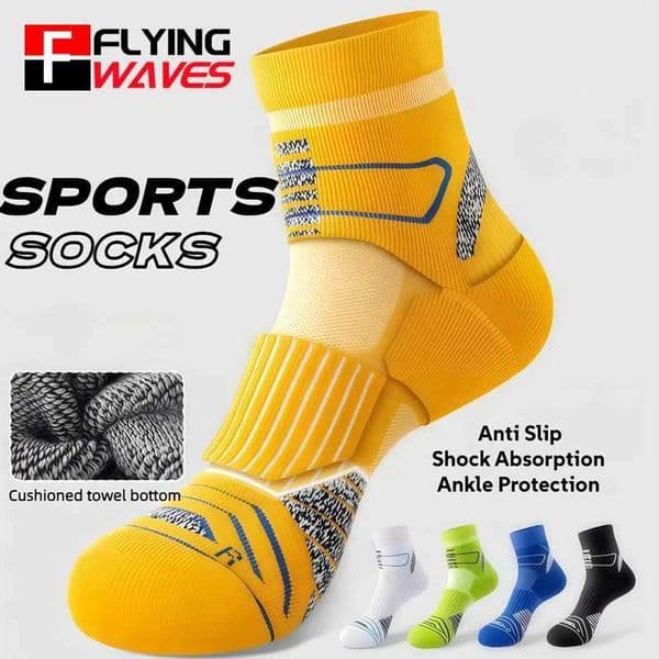 Professional Marathon Running Socks Men Thick Towel Bottom Sports Cycling Basketball Socks Odor Prevention Sweat Absorption C260509