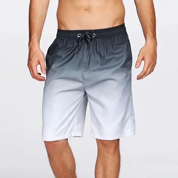 Gradient Pattern Swim Trunks For Men Colorful 3D Printed Beach Shorts Casual Summer Fashion Hawaii Holiday Surfing Board Shorts 260508