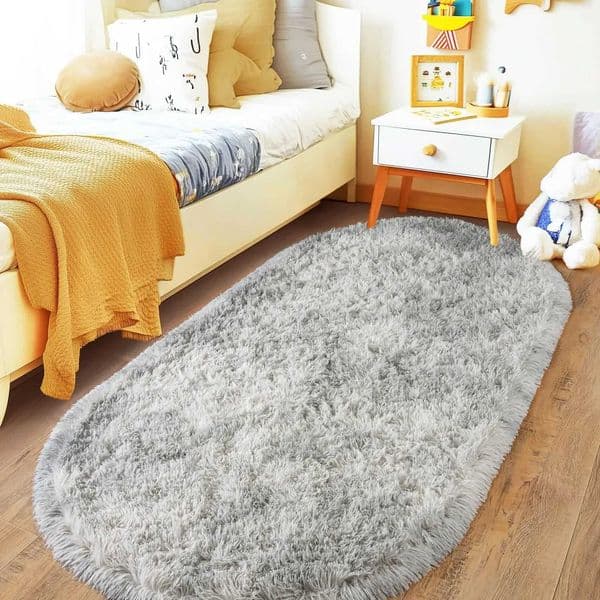 VIKAMA Simple And Soft Fleece Rug Soft And Plush Bedside Rug For Bedroom Childrens Room Floor Mat Home Decoration L260509