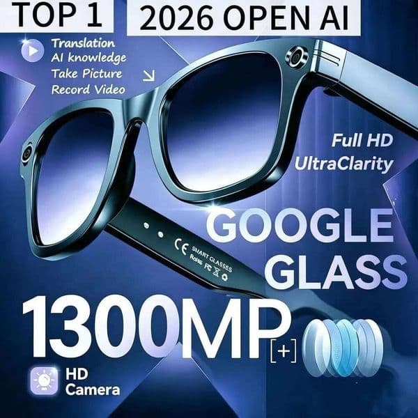 TOP 1 For Meta AI Smart Glasses 13Mp Camera Video Recording 100+ Languages Translation Sunglasses Bluetooth Call Music Play Smart Glasses