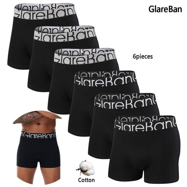 6pcs Pack Cotton Boxer Briefs Men shorts Panties Underwear For Man And Underpants Homme y BoxerShorts Box Slip 260508