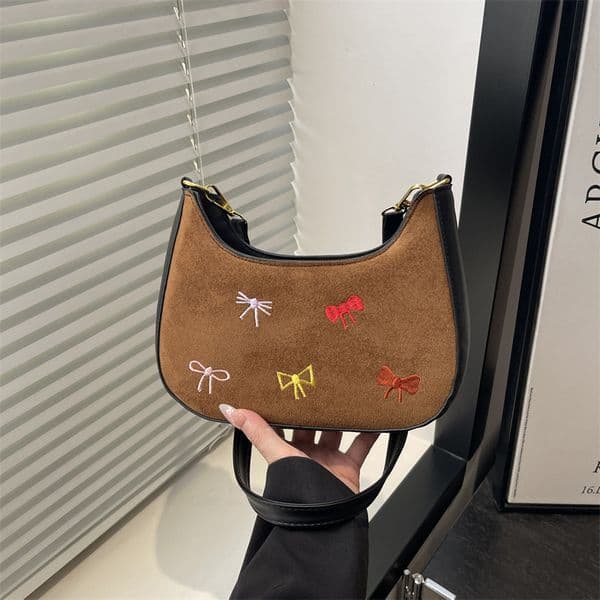Bestseller Bowknot Print Trendy And Stylish Commuter Crescent 2026 Spring New Simple Casual Shoulder Bag Ddmytues