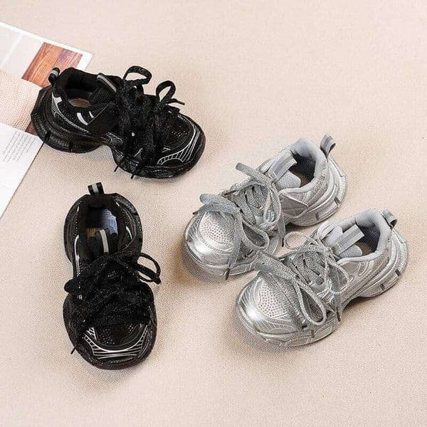 2024 Autumn New Children Sneakers for Girls Fashion Korean Style Soft Comfortable Casual Anti-slippery Sweet Bowtie Sports Shoes 26Y0509