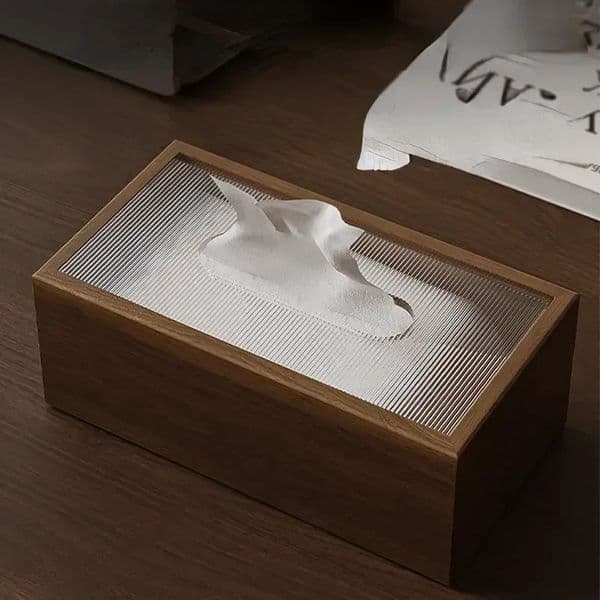 Creative Walnut Wooden Tissue Box Tissue Box Living Room Napkin Dispenser Black Walnut Handmade Wooden TissueBox Decorative Gift 260508