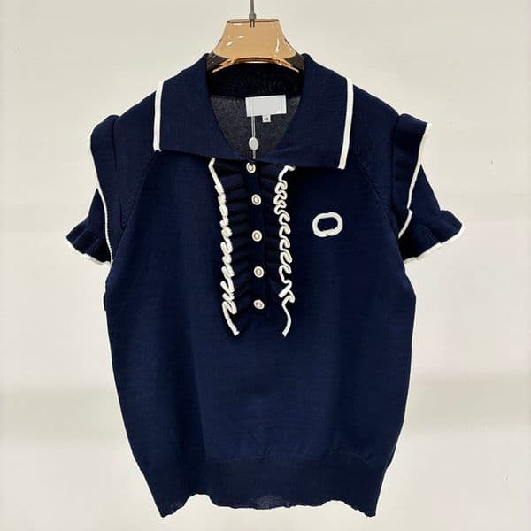Designer Women Trendy Knitted T Shirt Cropped Sexy Knitted Tee Evening Party Knitted Pullover