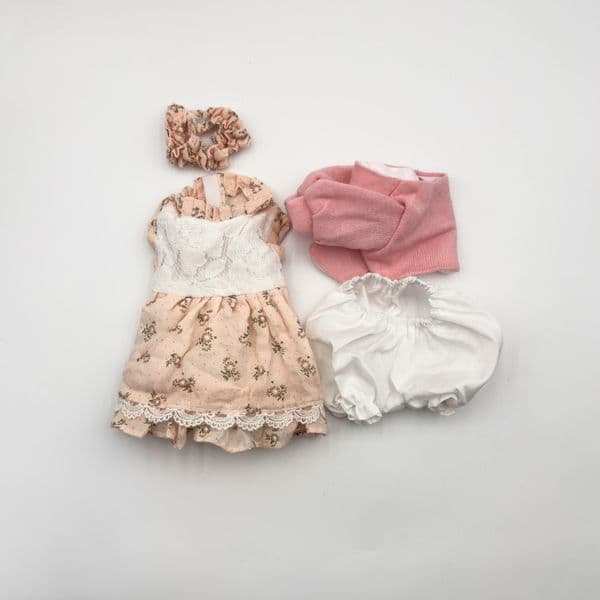 16-18 41-46cm Inch Reborn Baby Doll Dress Beige Skirt with Pink Coat Handmade Realistic Gift Dress Suitable for Ages 3+