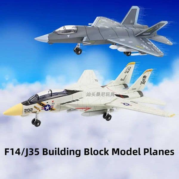 1/72 F14 Aircraft DIY Assemble Model Fighter Toys ABS Military Model Building Toys J35 Souvenir Collection Educational toys L260509KUD2