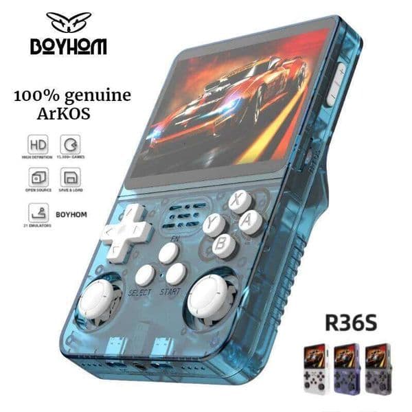 ARKOS R36S Retro Handheld Game Console Linux System 3.5 Inch I Screen R35s Pro Portable Pocket Video Player 64GB Games 26L0509