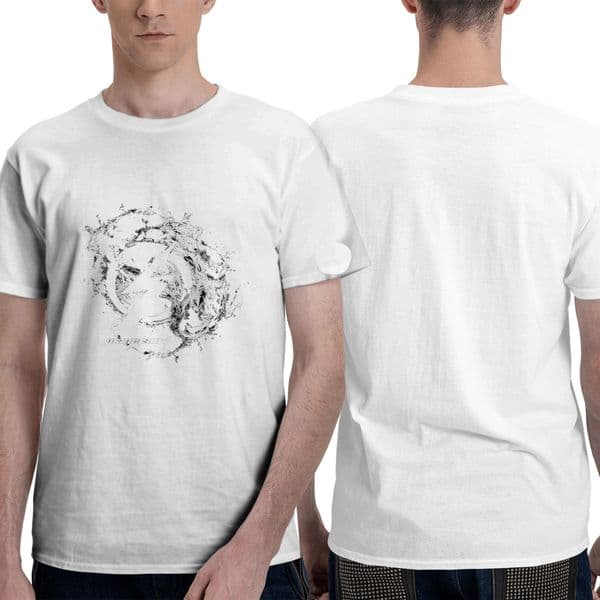 Street Art Feng Shui Corrugated Lines T-Shirt Casual Versatile Couple Summer Top