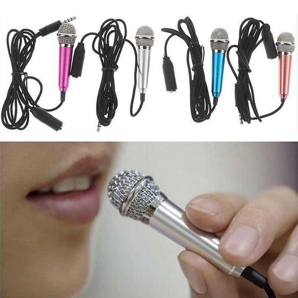 Portable 35mm Handheld Microphone KTV Karaoke 15m Mini Microphone For Phone PC Laptop PC Desktop Audio Stereo Studio Microfon S260508