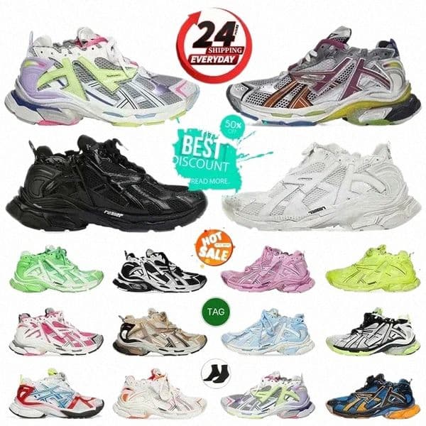 designer Casual Shoes Track Runners 7 70 Paris Triple White Black Pink Grey Beige Sneakers Mens Womens Trainers Tennis Shoe m2DN