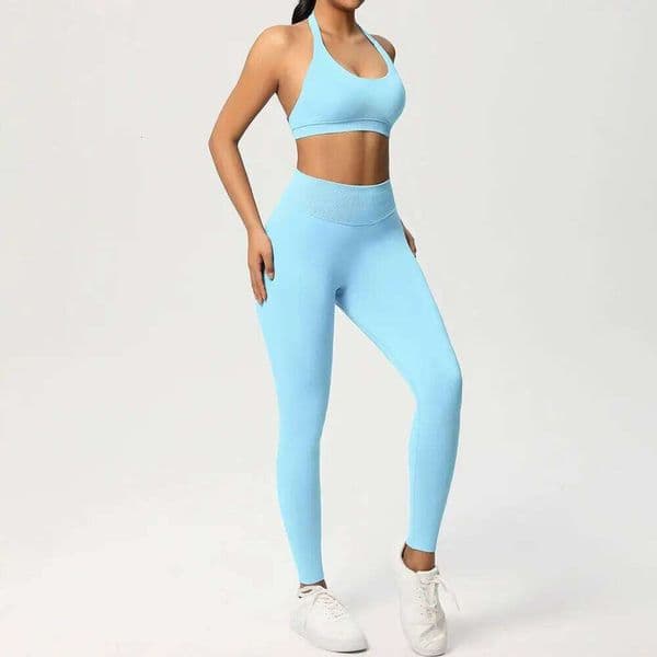 Seamless Women Workout 2PCS Yoga Clothes Athletic Wear Bras Shockproof Running Leggings Gym Suit Push Up Sports Bra Clothing 26Y0509