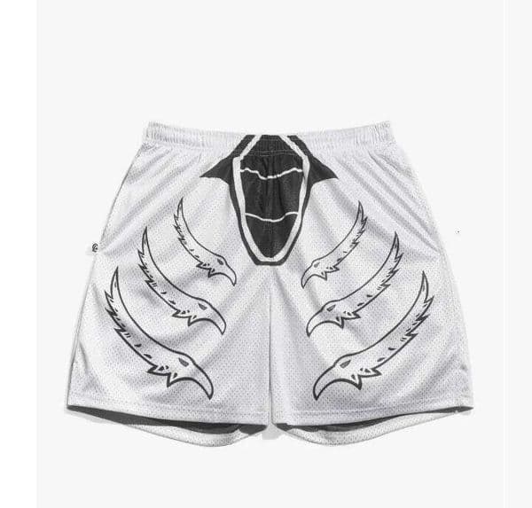 Men Rey Mysterio Black Eagle Retro Basketball Mesh Y2K Oversized Quick Drying Shorts Suitable for Daily and Training Wear 26L0509
