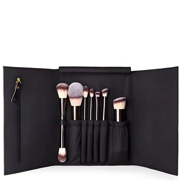 7pcsset Hourglass Makeup brushes Powder Foundation Blush Eyeshadow Crease Make up brush Concealer with cosmetic bag Gift box 260508