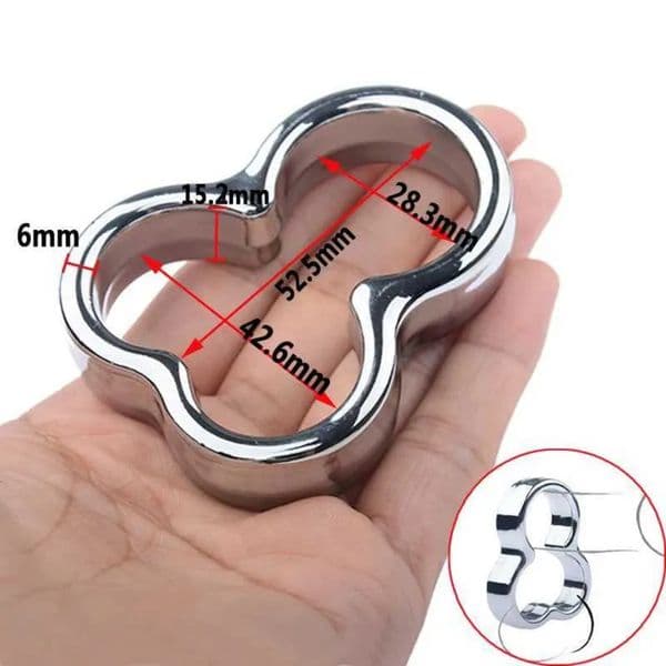2026 New Penis Bondage Cock Rings Stainless Steel Scrotum Stretcher Delay Ejaculation Metal Ring Sex adult toys Toys For Men Adults Products 007