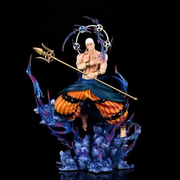 One Piece Enel Gk Action Figure Led Light Up Three Head Sculpt Pvc Collectible Model Figurine Ornament Adult Desktop Ornament S260508