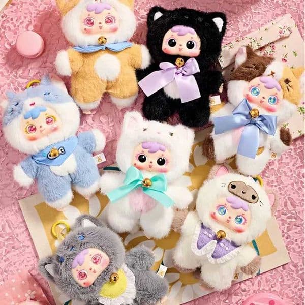 New Genuine Samuel Cat Party Plush Blind Box Series Around Cute Doll Eyes Can Move A Variety Of Styling Gifts Hand-Made Ornament L2605095QIM