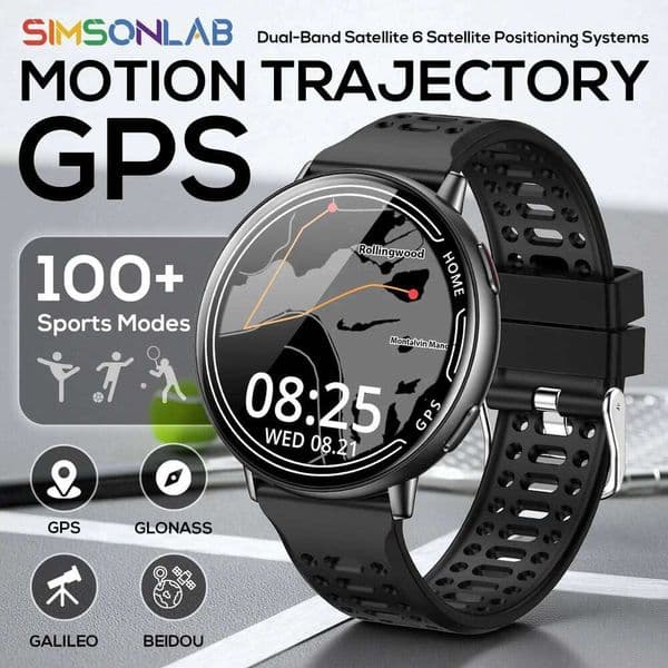 2025 Exquisite GPS Smart Watch Wireless BT Call Answer IP68 Waterproof Outdoor Sports Record Heart Rate Monitor for Men Women 26H0508