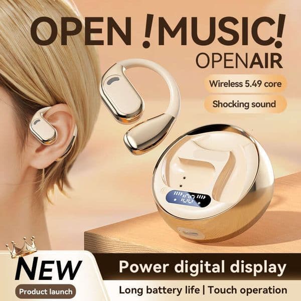 M76 Open Wireless Bone Conduction Ear-hook Running Sports Bluetooth Headphones
