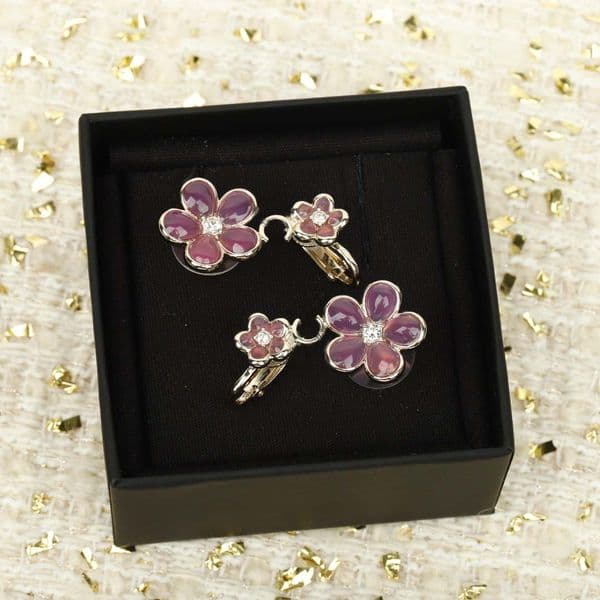 2026 Luxury quality charm pendant necklace with pink color design in 18k gold plated have stamp simple design stud earring box PS6659B