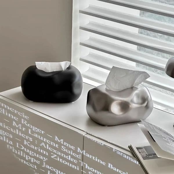 y Ceramic Tissue Box Holder Elegant Crackle Glaze Paper Dispenser for Living Room Coffee Table Modern Home Decor Accent 260508