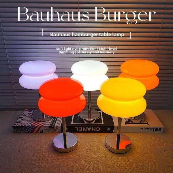 Medieval Hamburg Glass Table Bauhaus Simple Living Room Bedroom Study Homestay Atmosphere Decoration Bedside Lamp Creative S260508