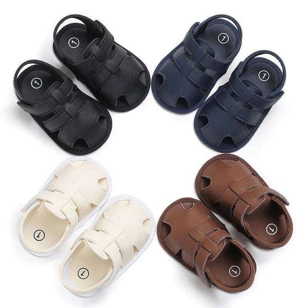 0-18M Baby Walking Sandals - Breathable Anti-Slip Soft Sole Shoes for Newborn Boys & Girls, Summer Infant First Walkers 26L0509