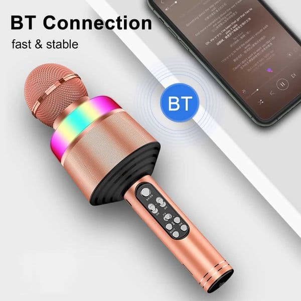 Bluetooth Microphone Wireless Karaoke Mic for Kids Adults Portable Home Karaoke Mic with Stereo Audio S260508