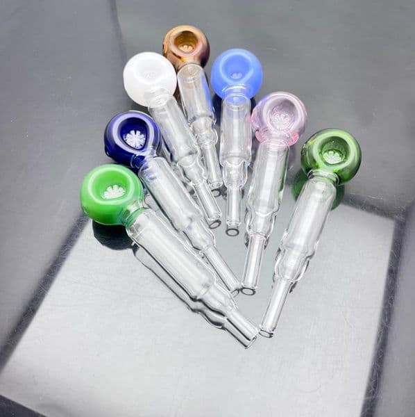Glass Pipes Smoking Hand-blown Beautifully Handcrafted Smoking Pipe Hot selling color filter mouthpiece pipe in Europe and America